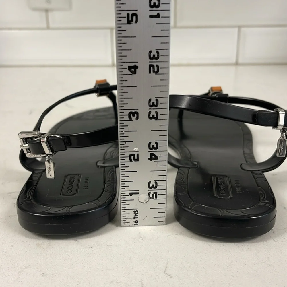 Coach Piccadilly Jelly Sandal, Black Size 10, Worn Once - Picture 6 of 16